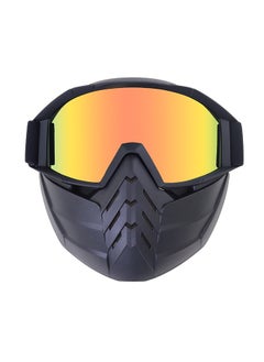 BOLLFO Off Road Half Helmet Mask, Wind And Sand Resistant, Detachable Cycling Glasses  - Image 1