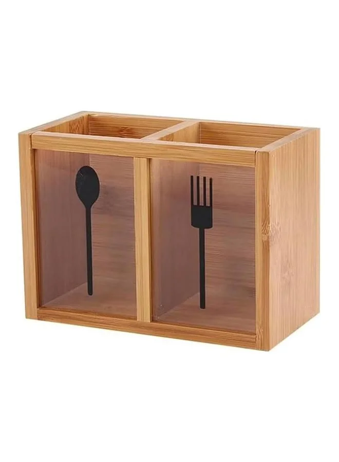 Orchid Wooden Spoon and Fork Holder