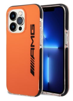 AMG iPhone 14 Pro Max Hard Case PC/TPE Back Cover / Slim Profile / Easy Snap-On / Bumper Protection / Drop Protection - Orange/Black  - Image 2