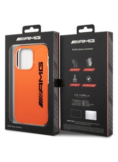 AMG iPhone 14 Pro Max Hard Case PC/TPE Back Cover / Slim Profile / Easy Snap-On / Bumper Protection / Drop Protection - Orange/Black  - Image 3