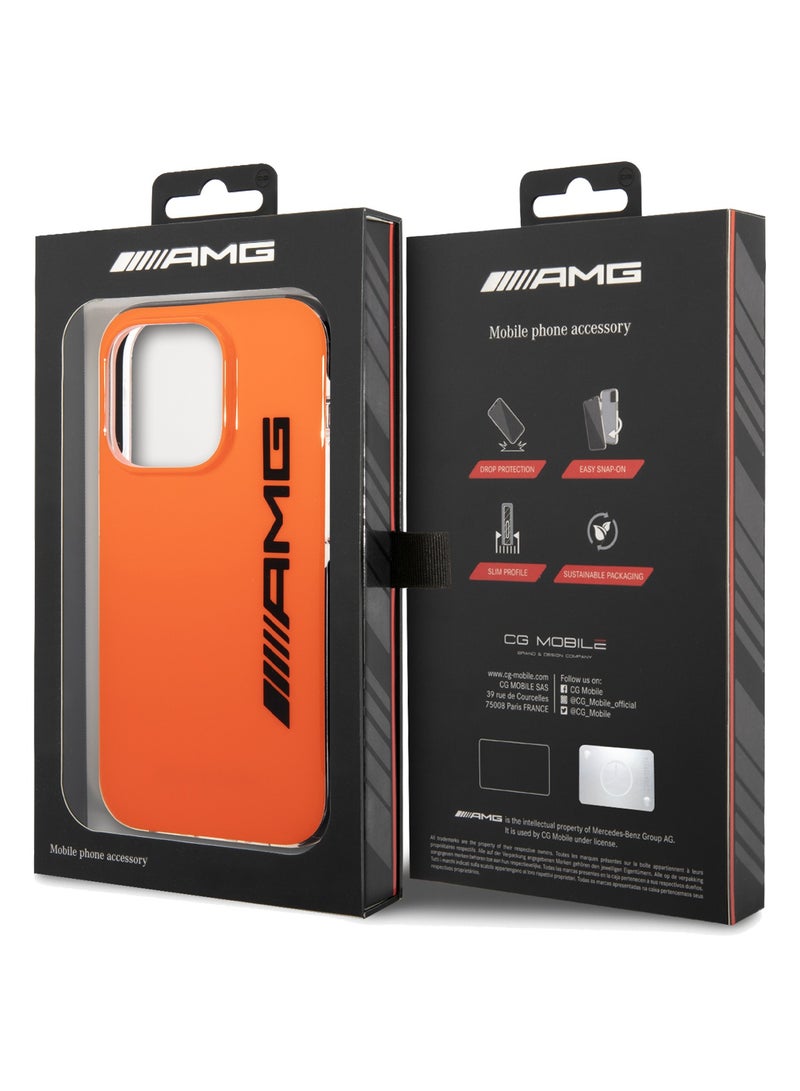 AMG iPhone 14 Pro Max Hard Case PC/TPE Back Cover / Slim Profile / Easy Snap-On / Bumper Protection / Drop Protection - Orange/Black - Image 3
