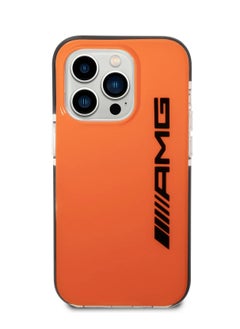 AMG iPhone 14 Pro Max Hard Case PC/TPE Back Cover / Slim Profile / Easy Snap-On / Bumper Protection / Drop Protection - Orange/Black  - Image 4