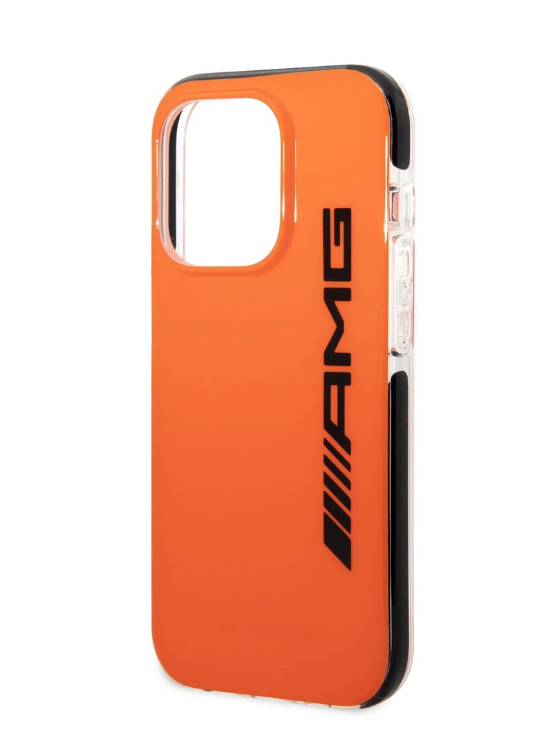 AMG iPhone 14 Pro Max Hard Case PC/TPE Back Cover / Slim Profile / Easy Snap-On / Bumper Protection / Drop Protection - Orange/Black - Image 5