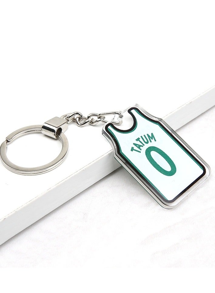 Generic NBA Jersey Keychain Kobe James Basketball Star Jordan Acrylic Keychain Wholesale Backpack Pendant