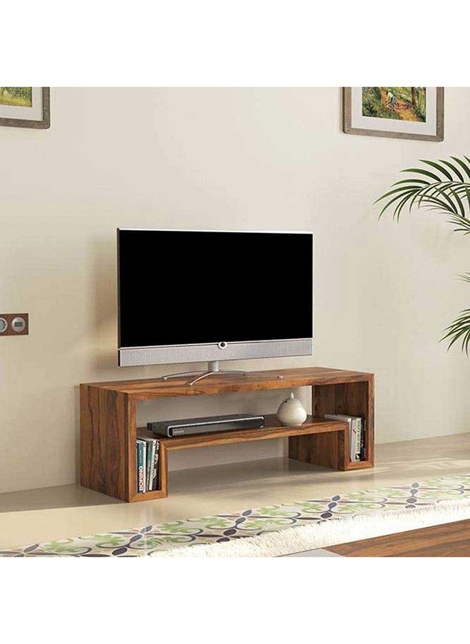 هومزمارت طاولة تلفاز خشب ام دي اف بني - 100×30×60 سم  - Image 1