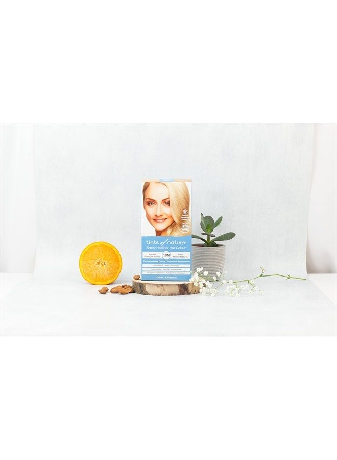 tints of nature Natural Permanent Hair Dye, Nourishes hair & Covers Greys, 1 x 130ml - 10N Platinum Blonde - Image 3