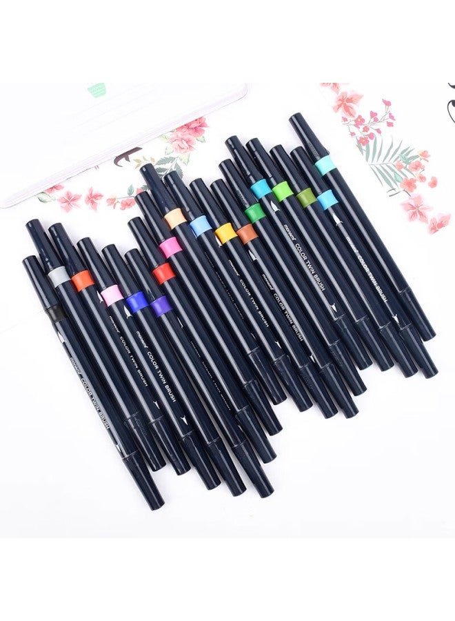 Monami Colorful Elegant Pen Soft Tip Elastic Hand Account Soft Brush Brush English Floral Colored Pen Morandi 6 Color Set 04038Z06-Gm - Image 4