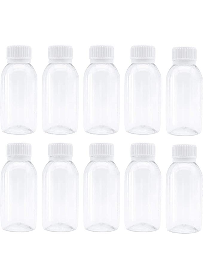 Polaris Fox Polaris fox Empty Leakproof Plastic Bottle For Packing With Sealable Cap 100 ml Capacity Pack Of 10 Bottle White  - Image 1