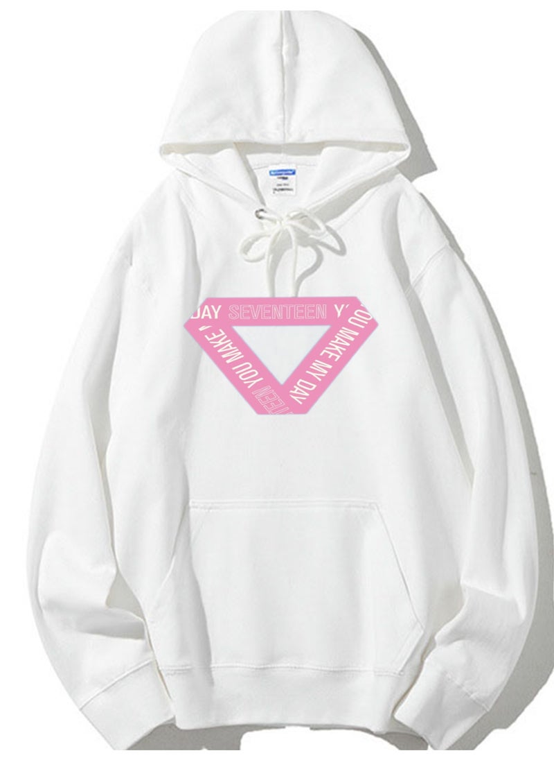 NIBEMINENT SEVENTEEN Printed Cotton Long Sleeve Hoodie 