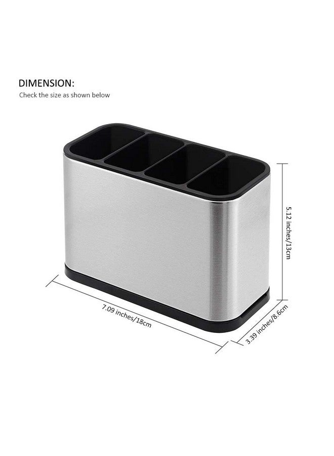Parssufy Sink Cutlery Holder, Stainless Steel Flatware Organizer, Kitchen Utensils Cutlery Caddy Counter, Multifunctional Kitchen Sink Washing Sponge Storage Rack, Chopstick Cage - Image 3
