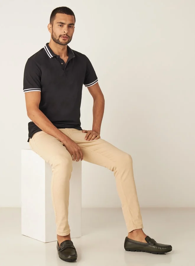 DUCHINI Men Slip-On Moccasins With Buckle Accent