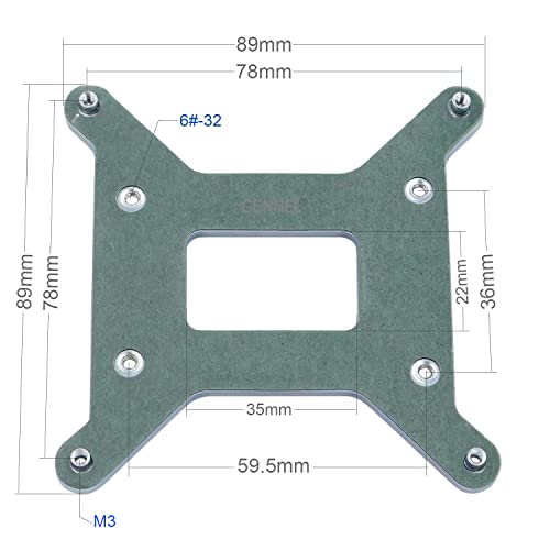 GENNEL Metal LGA1700 Motherboard Backplate, CPU Radiator Base Heatsink Mounting Backplane for Intel LGA 1700 - Image 2