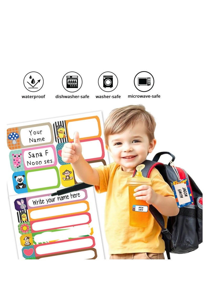 Beauenty Daycare Kids Stickers Pack - 110 Name Label Stickers | Waterproof Labels for Baby Bottles  School Supplies , Name Tags for School Bag , Stick-on Clothes Clothing Labels , Bag Tags , Gift Sticker - Image 4