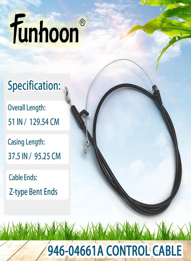 Funhoon 946-04661A Control Cable for MTD Craftsman Yard Machines Troy Bilt TB110 TB280ES TB230 TB320 Lawn Mowers Replaces 746-04661A - Image 2