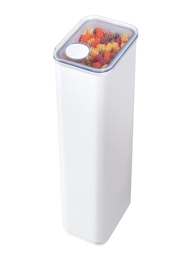 iDesign Recycled Plastic XL Dry Goods Kitchen Canister with Airtight Lid - 6.34" L x 4.79” W x 11.68” H, White - Image 1