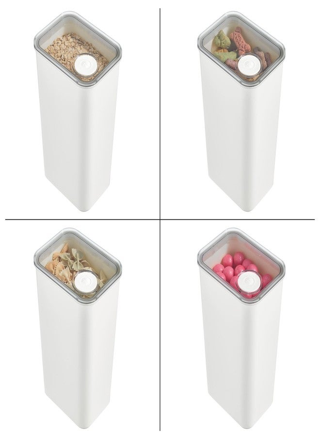 iDesign Recycled Plastic XL Dry Goods Kitchen Canister with Airtight Lid - 6.34" L x 4.79” W x 11.68” H, White - Image 3