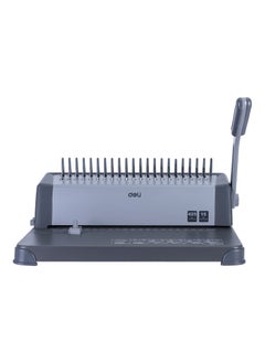 Deli Deli E3872 Grey Integral Binding Machine | 15 Sheets Punching & 425 Sheets Binding Capacity | A4 Document Size | 21 Holes | SKU: E3872 | Ideal for Office & School Projects  - Image 2