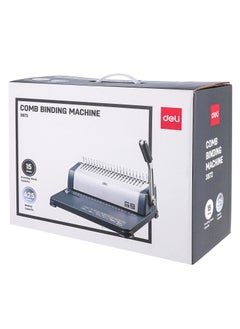 Deli Deli E3872 Grey Integral Binding Machine | 15 Sheets Punching & 425 Sheets Binding Capacity | A4 Document Size | 21 Holes | SKU: E3872 | Ideal for Office & School Projects  - Image 5
