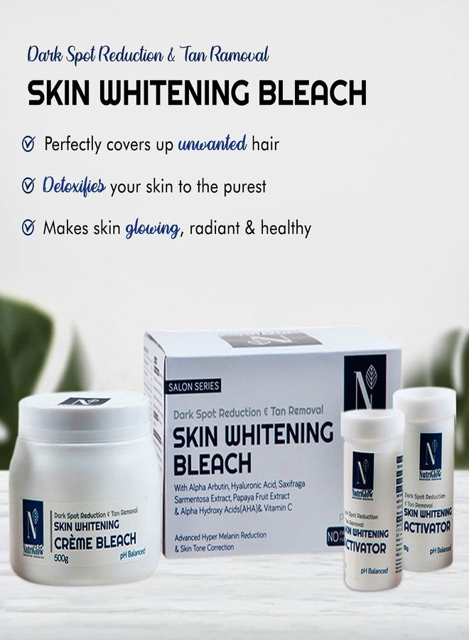 NutriGlow Advanced Organics Cream Bleach Kit for Facial Hair, Safe and Gentle on the Skin, 700 gm - Image 2