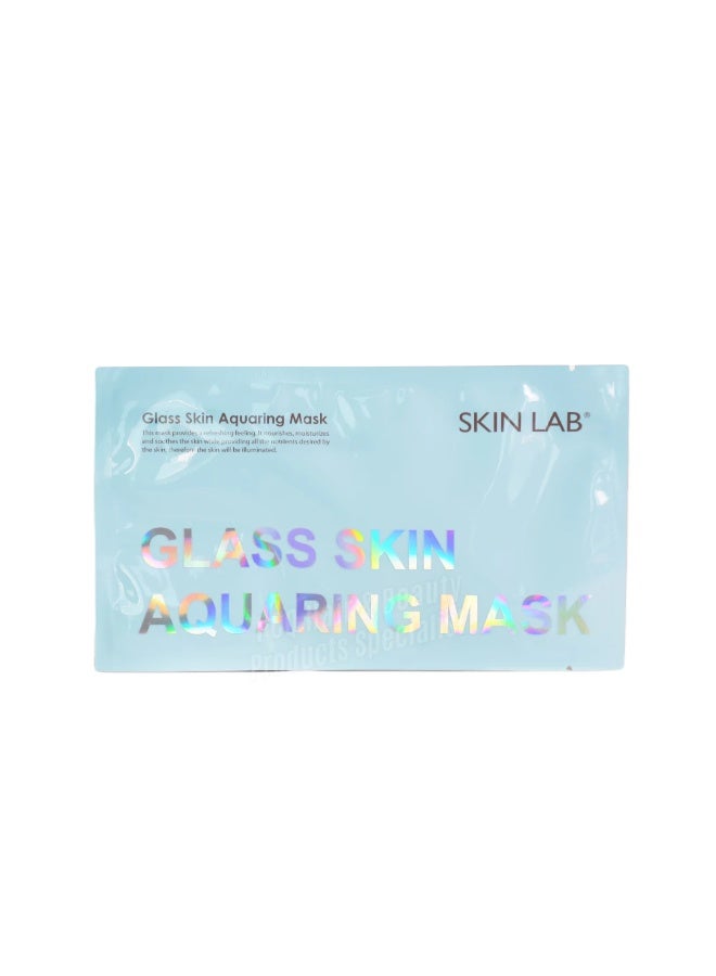 Skin Lab Glass Skin Aquaring Sheet Mask, Hydrating & Soothing Facial Sheet Mask for Moisturizing, Brightening, Calming & Glowing Skin, Translucent Moisture Mask, 1 Sheet