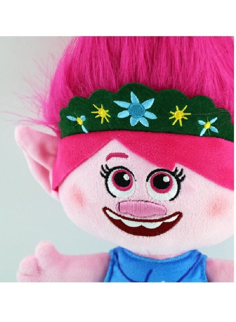 Kids Bedding Soft Plush Cuddle Pillow Buddy, One Size, Trolls World Tour Poppy - Image 4
