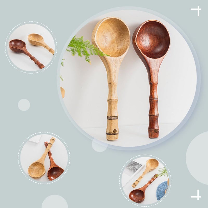 Natural Wooden Water Ladle Long Handle Scoop for Kitchen Sauna Bath and Household Use - Image 5