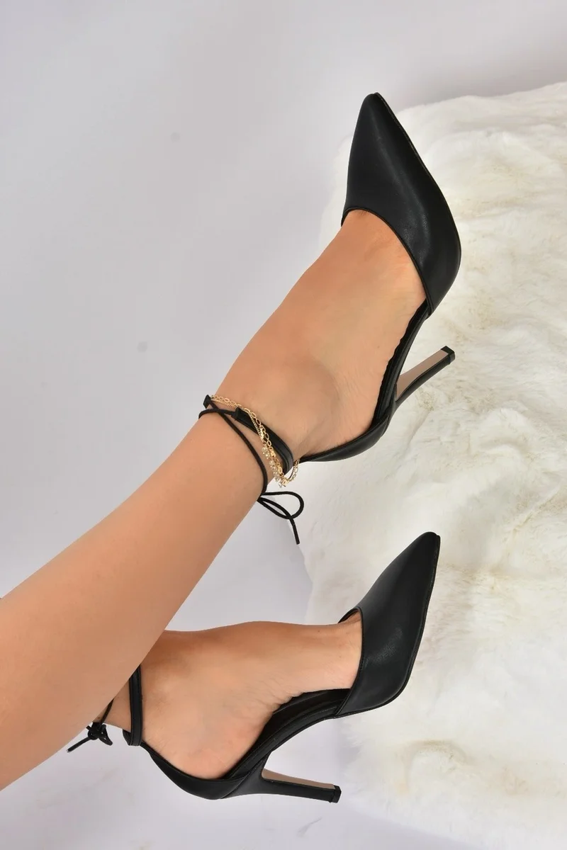 فوكس شوز Black Pointed Toe Women's Heeled Shoes K404810209
