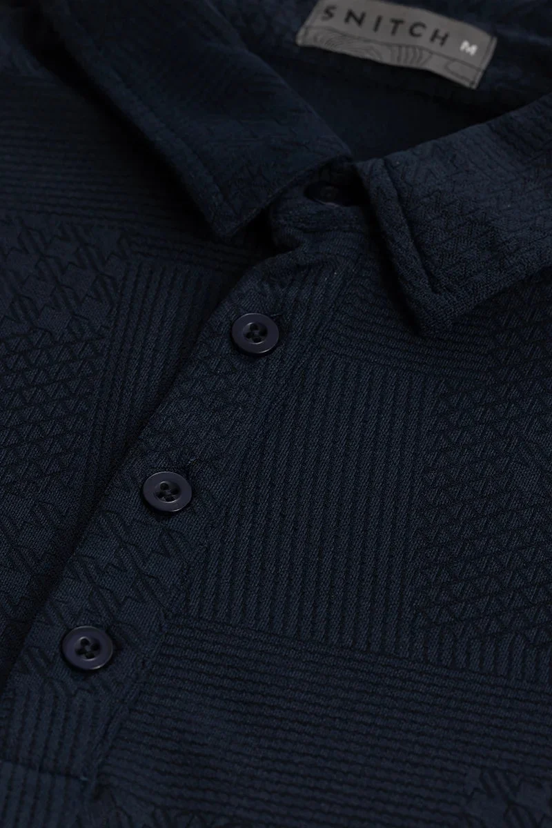 SNITCH Meteor Navy Blue Polo T-Shirt