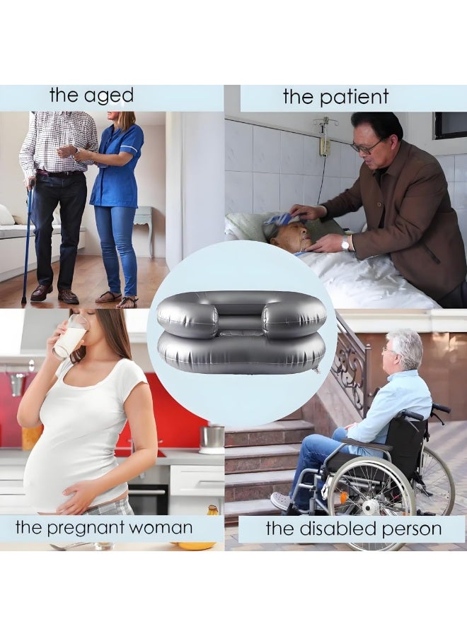 CHIYLE Inflatable Shampoo Basin - Portable Hair Washing Basin for Bedridden, Pregnant, Elderly, and Those with Limited Mobility for At-Home Use - Image 5