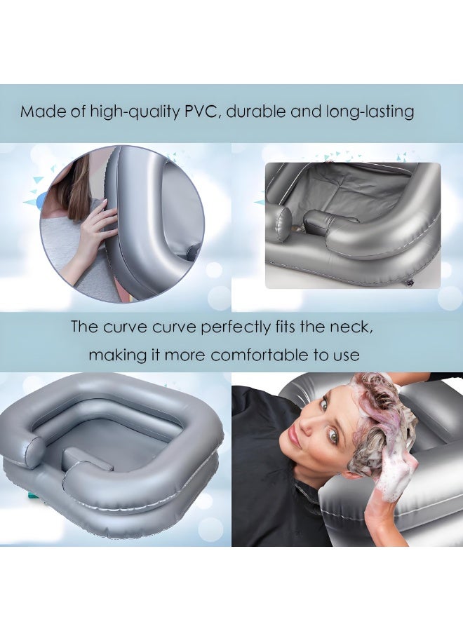 CHIYLE Inflatable Shampoo Basin - Portable Hair Washing Basin for Bedridden, Pregnant, Elderly, and Those with Limited Mobility for At-Home Use - Image 4