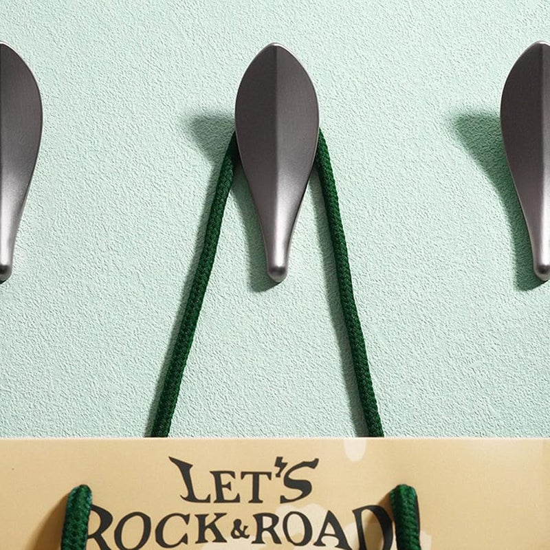 خطاف حائط من السبائك لتوفير المساحة لحامل الملابس لتنظيم المنزل باللون الأسود - Image 4