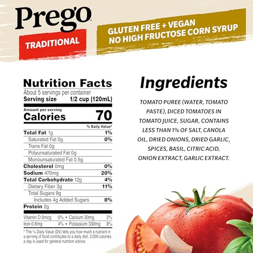 Prego Traditional Pasta Sauce 24 Oz Jar - Image 5