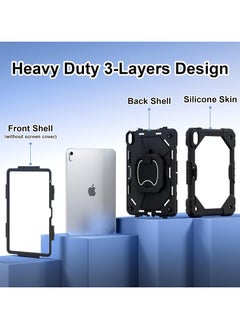 General Case Compatible with iPad 10th Generation 10.9 inch Cover, 360 Degree Rotating Handle Stand Heavy Duty Shockproof Case with Shoulder Strap for iPad 10th  - Image 2