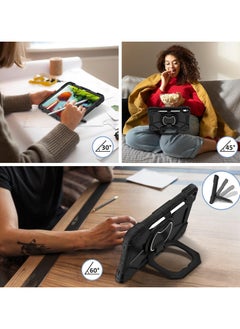General Case Compatible with iPad 10th Generation 10.9 inch Cover, 360 Degree Rotating Handle Stand Heavy Duty Shockproof Case with Shoulder Strap for iPad 10th  - Image 4