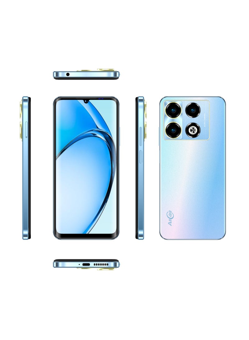 AllCall Magic 60 MAX - (RAM: (4+16) 20GB + ROM: 128GB), 6.8 inch 720*1600 IPS HD+, 5160 mAh Battery, Palm Blue.