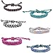 FROG SAC 6 Paracord Bracelets for Girls Woven Parachute Cord Braided String Bracelet Pack Adjustable Friendship Jewelry Teen Girl Scout Camp Party Favors Easter Basket Fillers Stocking Stuffers - Image 3
