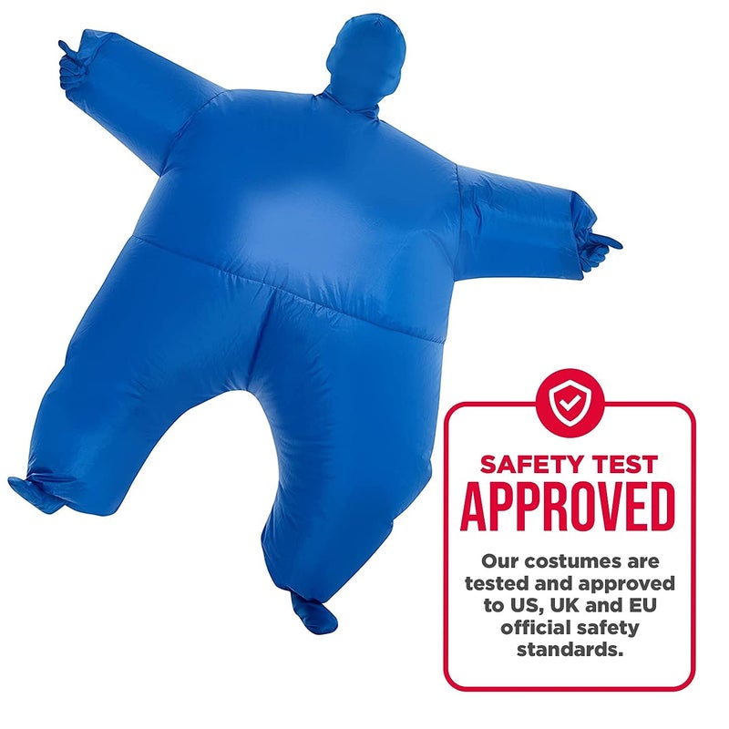Morphsuits Morph Blue Megamorph Kids Inflatable Costume, Blue Inflatable Costume for Kids, Blue Blow Up Costumes for Kids, Blue Inflatable Suit Kids, Bubble Suit for Kids, Funny Blow Up Costumes Kids - Image 5