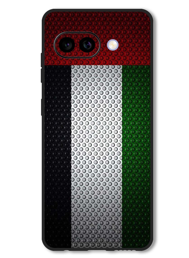 Theodor Case Compatible with Google Pixel 9A Protection Shockproof Bumper Cover UAE Flag - Image 1