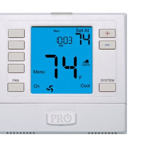 PRO1 IAQ ترموستات PRO1 IAQ T755 3 ساخن/2 بارد 7 أيام بشاشة 4 بوصة، أبيض - Image 1