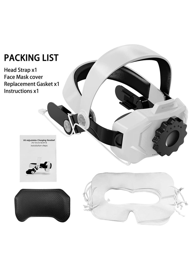 Generic - Elite Strap with Battery for Meta Oculus Quest 2 Head Strap,Breathable and Comfortable Skin-Friendly Pu Leather Ergonomic Design,6000mAh Lightweight and Adjustable VR Headset Accessories - Image 1