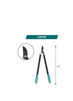 TOTAL Total 3-Piece Garden Shears Set – Includes 8.5'' Pruning Shear, 23'' Hedge Shear, and 29'' Lopper | Durable Heat-Treated Blades with Teflon Coating for Effortless Cutting  - Image 3