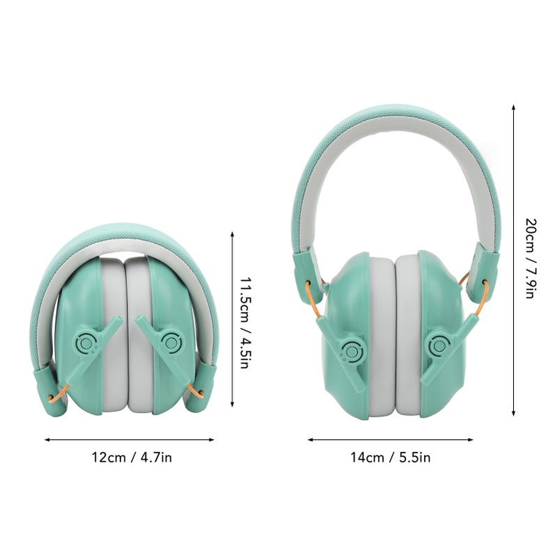 Noise Reduction Safety Ear Muffs 25dB Hearing Protection Earmuffs Sound Proof Noise Canceling Headphones Mint Green - Image 5