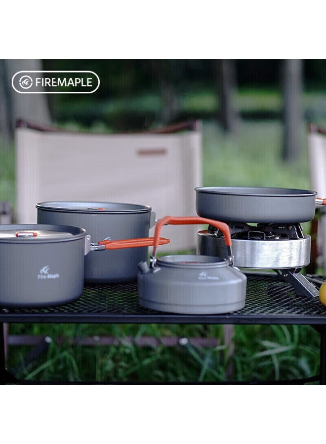 Fire-maple Feast Set Outdoor Stove Cooking Utensils Self-driving Camping Complete Equipment Set High-power Gas Stove For 4-5 People With Kettle - Image 5