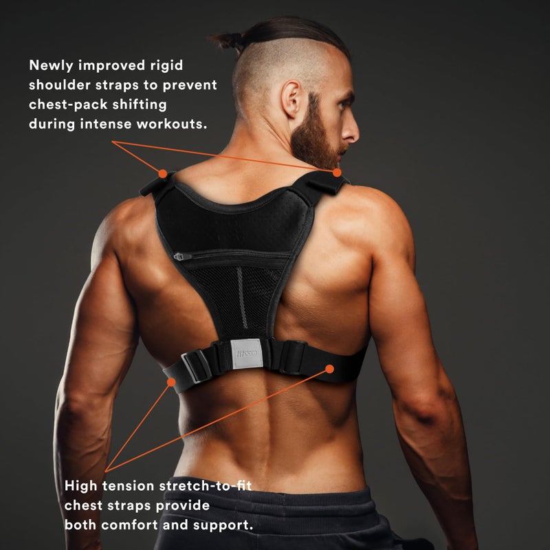 Fitdom حقيبة صدر رياضية مستوحاة من فيتدوم. حقيبة صدر للرجال مع حامل هاتف مدمج. هذه الحقيبة متعددة الاستخدامات مثالية للتمارين الرياضية، ركوب الدراجات والمشي في الطبيعة. - Image 4