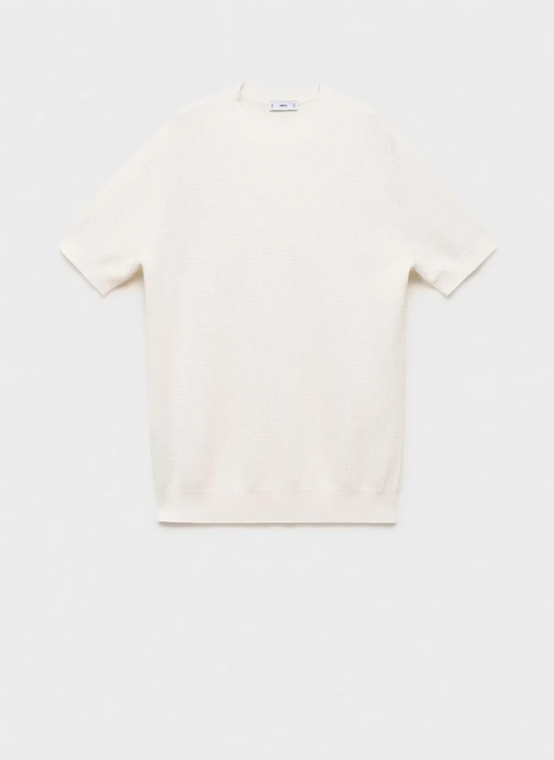 Mango Man 100% cotton knitted t-shirt