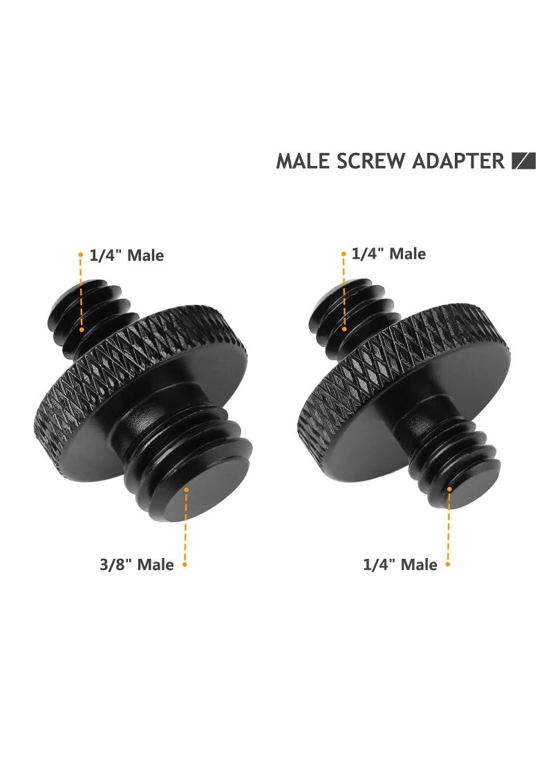 Y&D - Camera Screw Adapter, 1/4 to and 3/8 with D-Ring Tripod Mount Converter Set, for Camera/ Tripod/ Monopod/ Ballhead/ Light Stand/ Shoulder Rig (22 Pcs) - Image 1