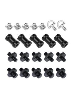 Y&D Camera Screw Adapter, 1/4 to and 3/8 with D-Ring Tripod Mount Converter Set, for Camera/ Tripod/ Monopod/ Ballhead/ Light Stand/ Shoulder Rig (22 Pcs)  - Image 1
