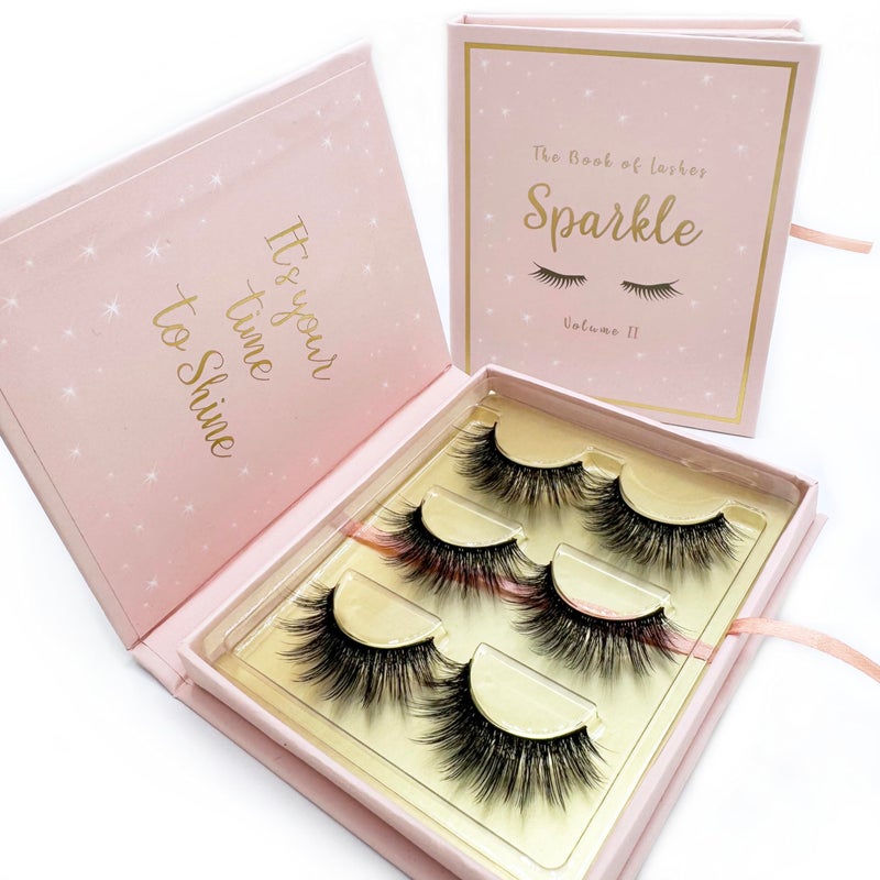 The Book of Lashes: Volume 2 - Sparkle - (Reusable False Eyelashes) - (Cruelty Free) - (3 Pairs) - Image 1