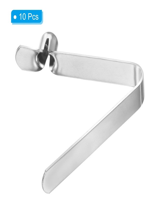 PATIKIL 6.4x5mm Kayak Paddle Snaps, 10 Pack Tent Pole Clips Steel V Shaped Single Pin Push Button Spring Clips Lock Tube Pole Clips for Camping Awning - Image 3