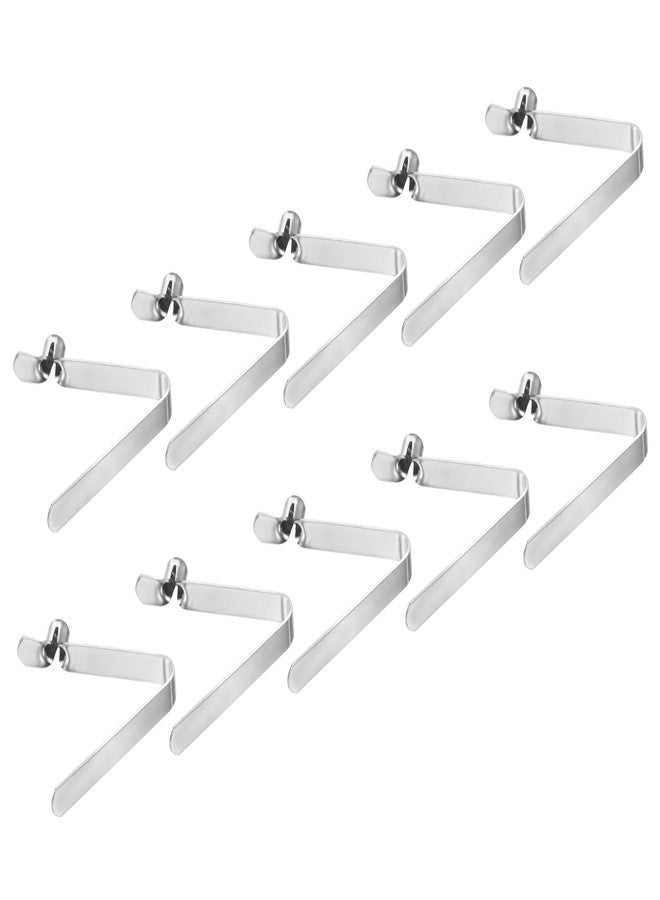 PATIKIL 6.4x5mm Kayak Paddle Snaps, 10 Pack Tent Pole Clips Steel V Shaped Single Pin Push Button Spring Clips Lock Tube Pole Clips for Camping Awning - Image 1